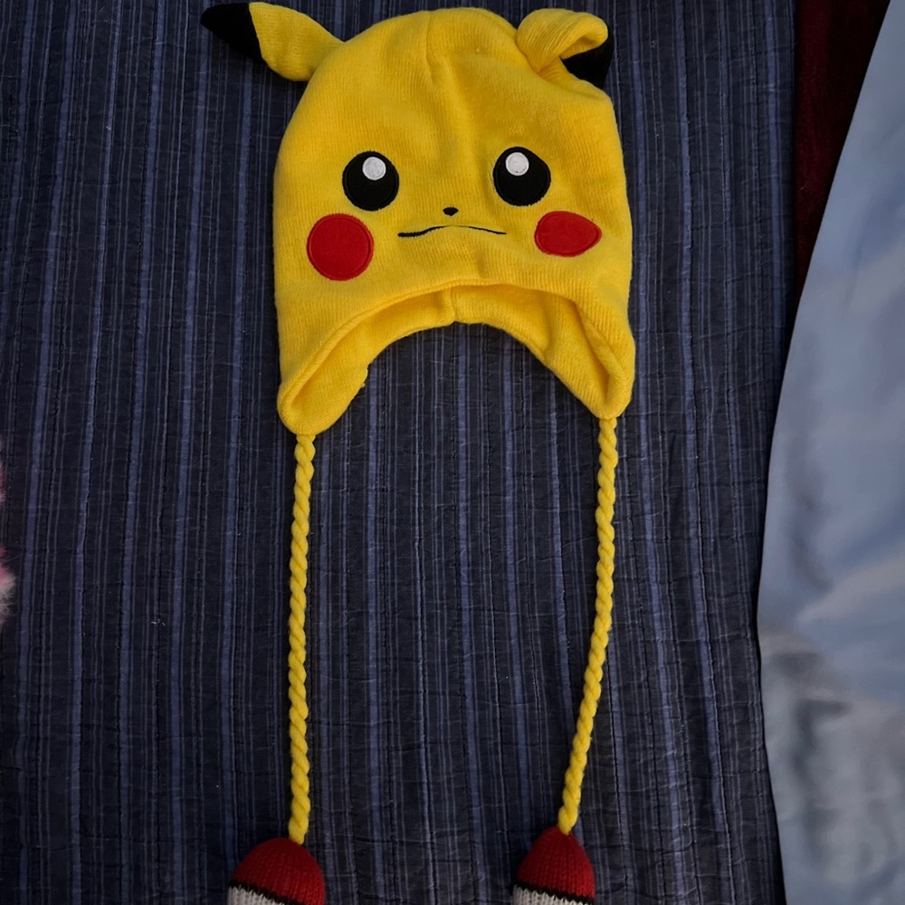 Bioworld Pokémon Pikachu Laplander Hat - Pokeball Tassels NWOT